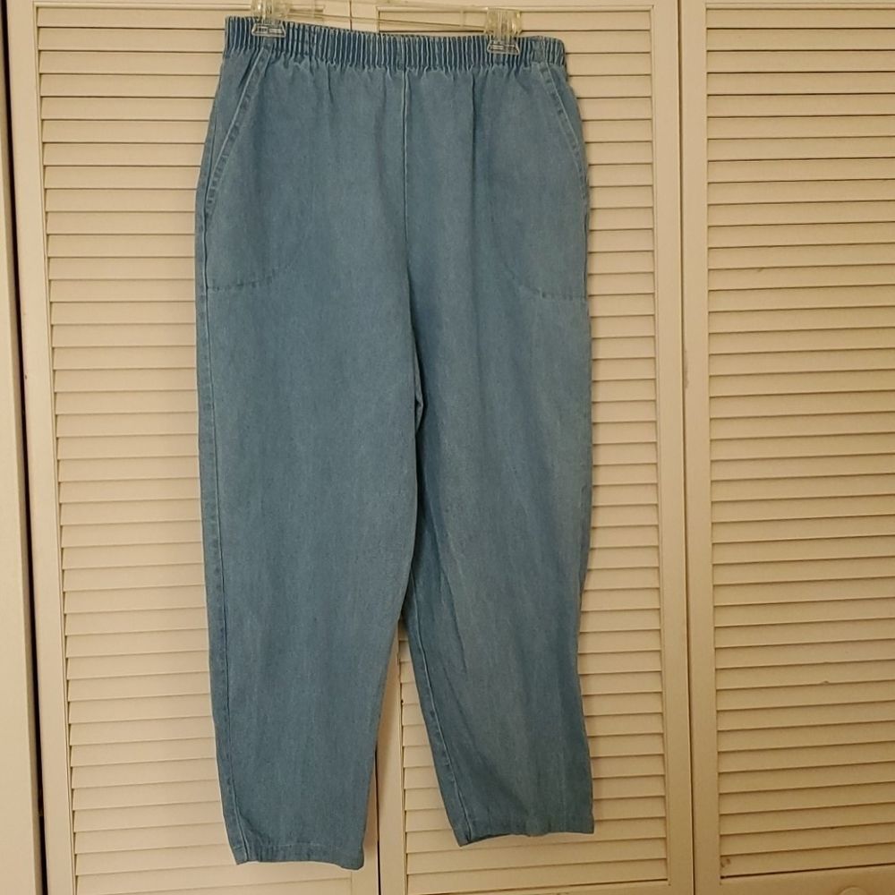 👍JUST FOR WOMAN denim cropped pants capris